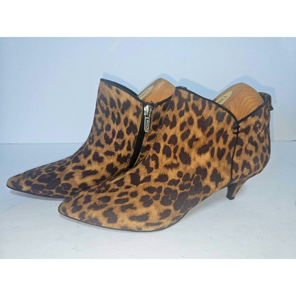 Circus Sam Edelman Sz 8 Leopard Print Womens Bootie Ankle Boots